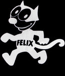 FD01-W | Universal Felix The Cat Decal - 3-1/2"