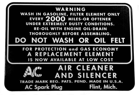 BD04 | 1938-48 Air Breather Decal