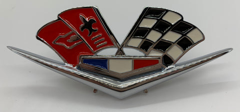 FE62-F | 1962-63 Chevrolet (with 327 or 409) Fender Emblems " V-Flags" (See Description for Other Fits)