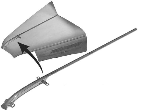 HR31-S | 1937 Hood Center Rod (Street Rod Style) (Over-sized Item)