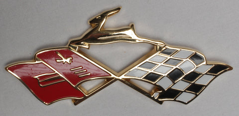 RE59-IX | 1959 Impala Rear Quarter Panel Emblems "X-Flags
