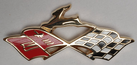 RE60-IX | 1960 Impala Rear Quarter Panel Emblems "X-Flags"