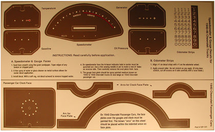 DD04 | 1940 Instrument Panel Decal Kit (1940-46 Truck)